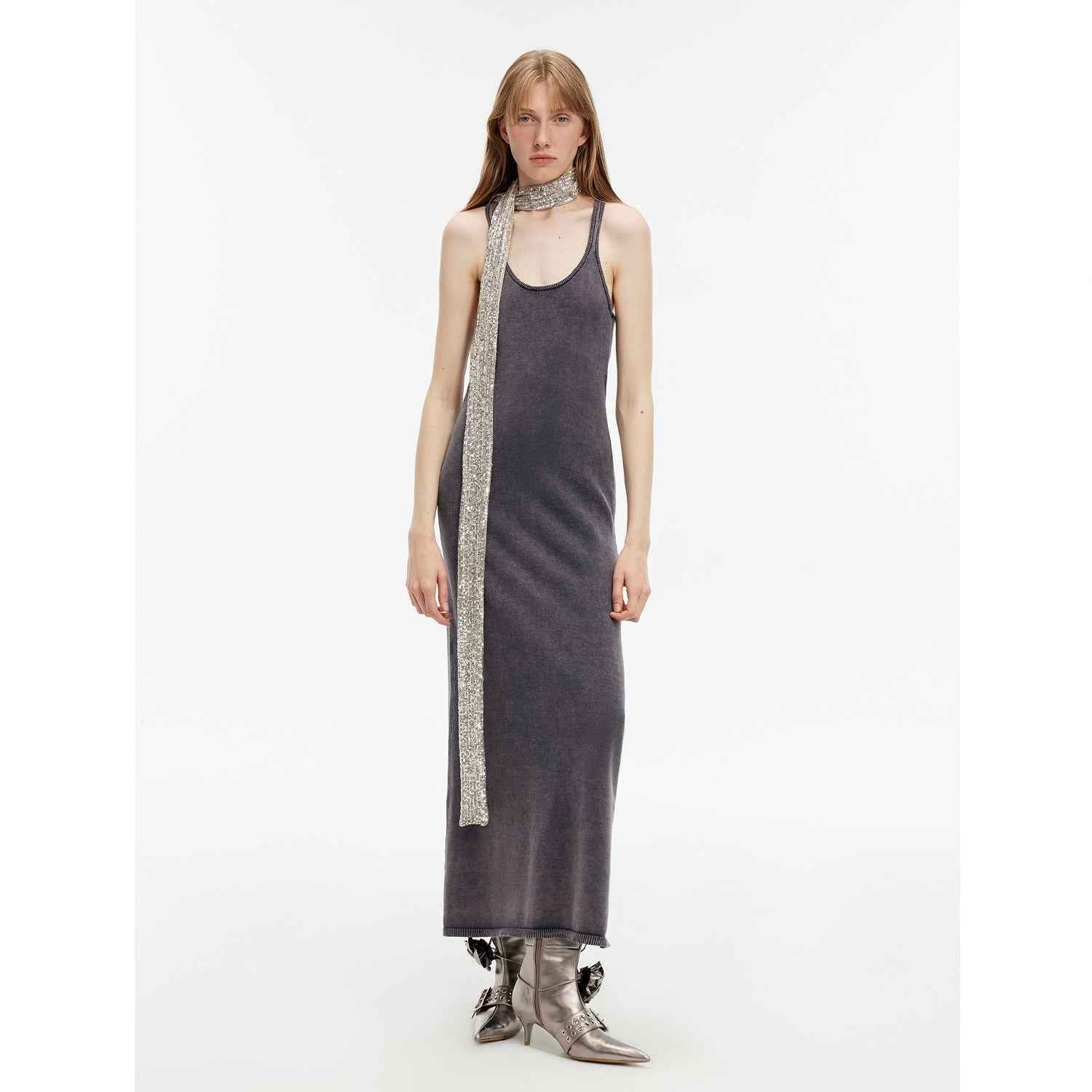 Distressed washed dress for women by Firelady Fur, featuring a casual cool girl style with a distressed, vintage-inspired look.