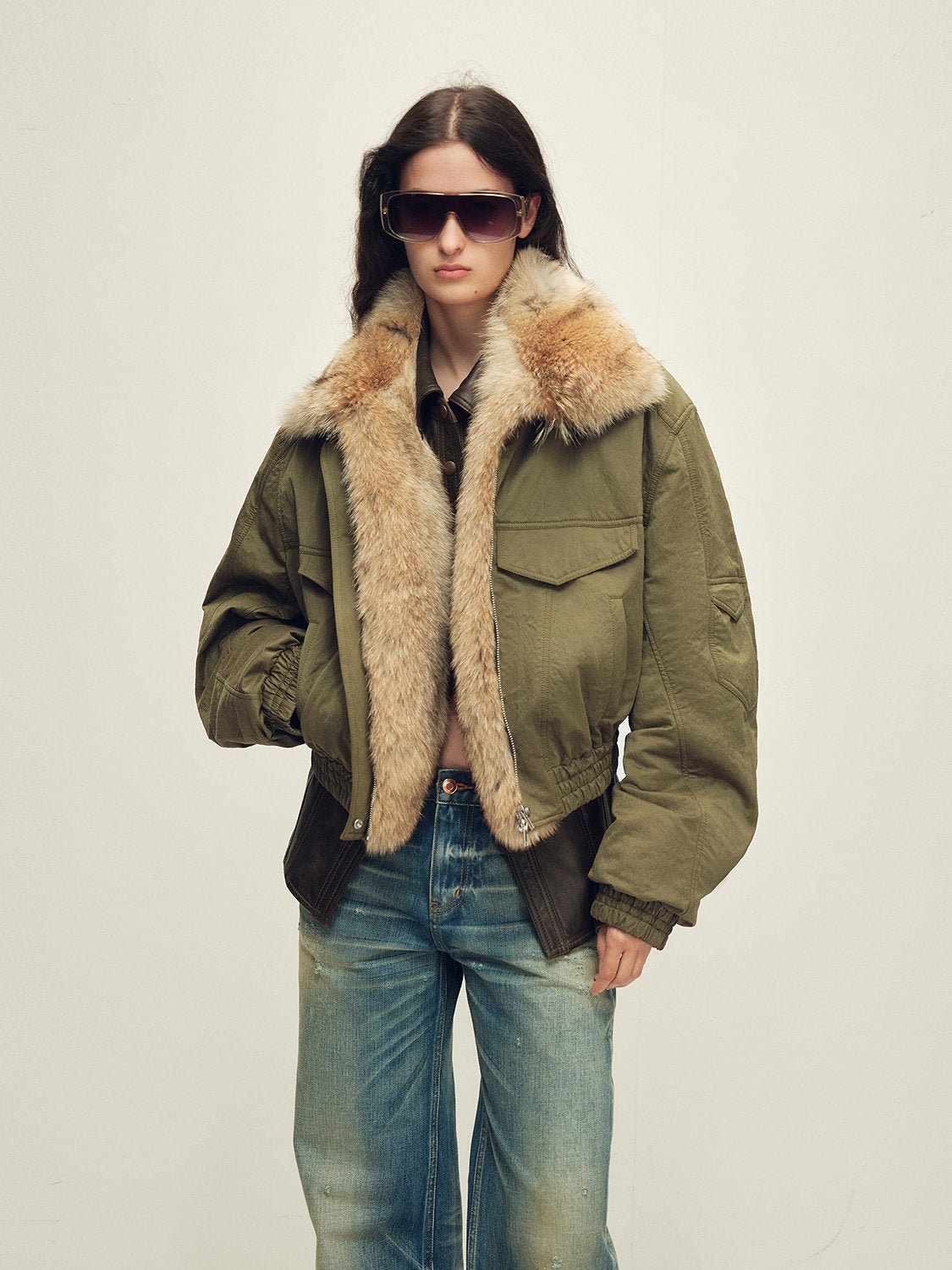 Firelady Fur Women's Multi-Color Fur Collar Parka - Pilot Jacket Style "Serene Heat Island"-0