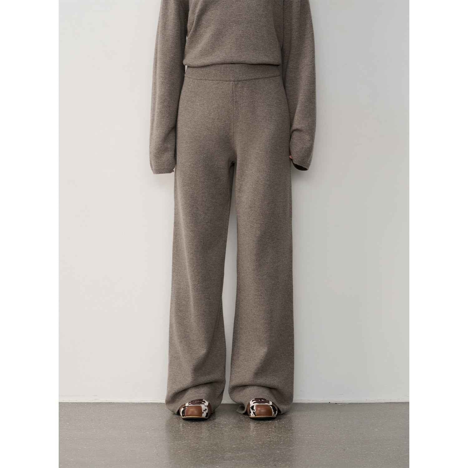 Firelady Fur merino wool knit outfit for women, featuring a cozy fall and winter ensemble with stylish knit detailing.