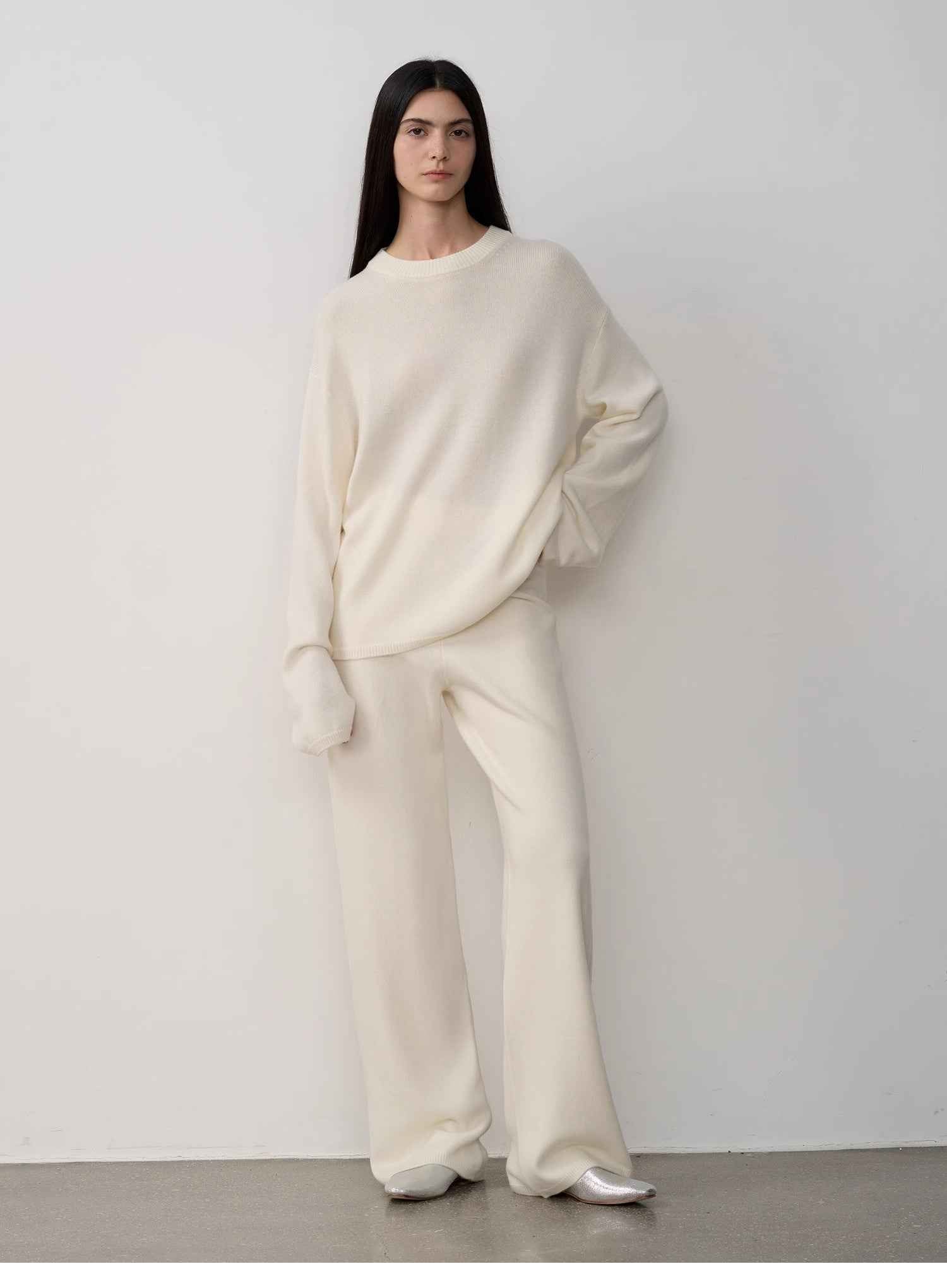 Firelady Fur Merino Wool Knit Outfit for women, featuring a cozy fall and winter knit ensemble with a stylish, textured design.