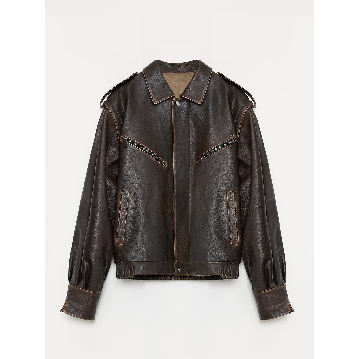 Fireladyfur Women's Two-Way Genuine Leather Jacket with Removable Sleeves"Barn Feelings"-5