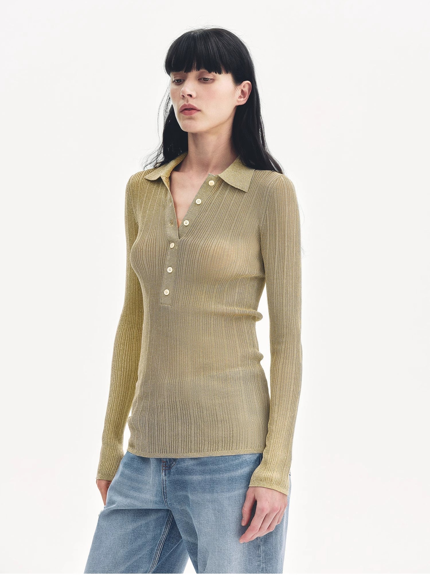 Firelady Fur Spring Inspiration Retro Sweater, slim-fit polo neck top in vibrant spring colors with vintage-inspired design.