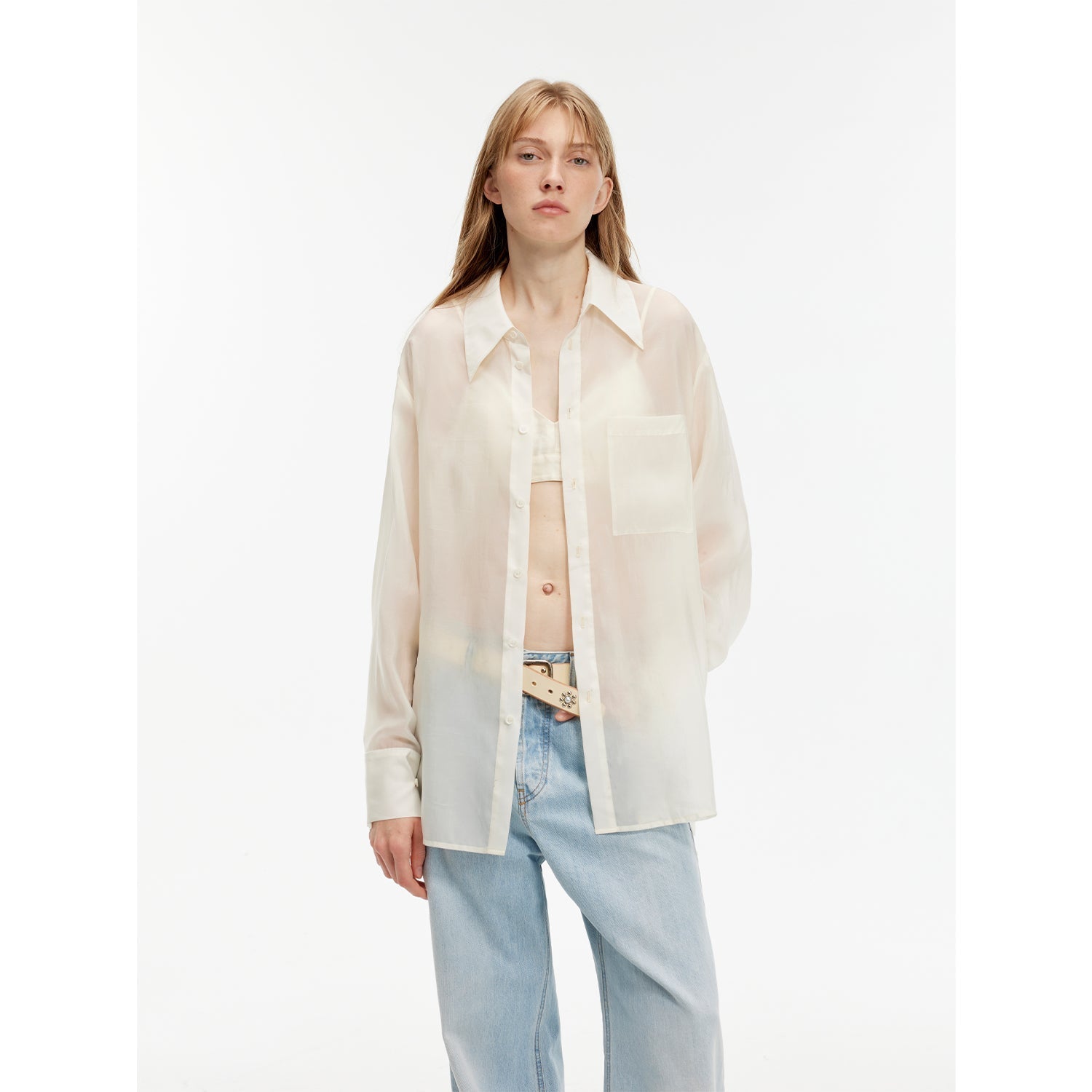 Firelady Fur Maison Beaumont wave-relaxed cupro sun-proof shirt, lightweight and stylish for spring wear.